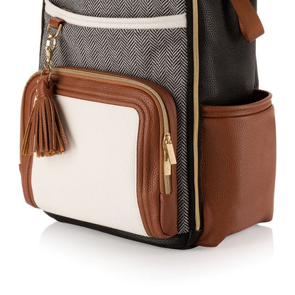 Boss Plus™ Large Diaper Bag Backpack - Coffee & Cream