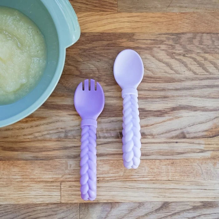 Sweetie Spoons™ - Silicone Baby Fork + Spoon Set
