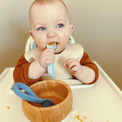 Sweetie Spoons™ - Silicone Baby Fork + Spoon Set
