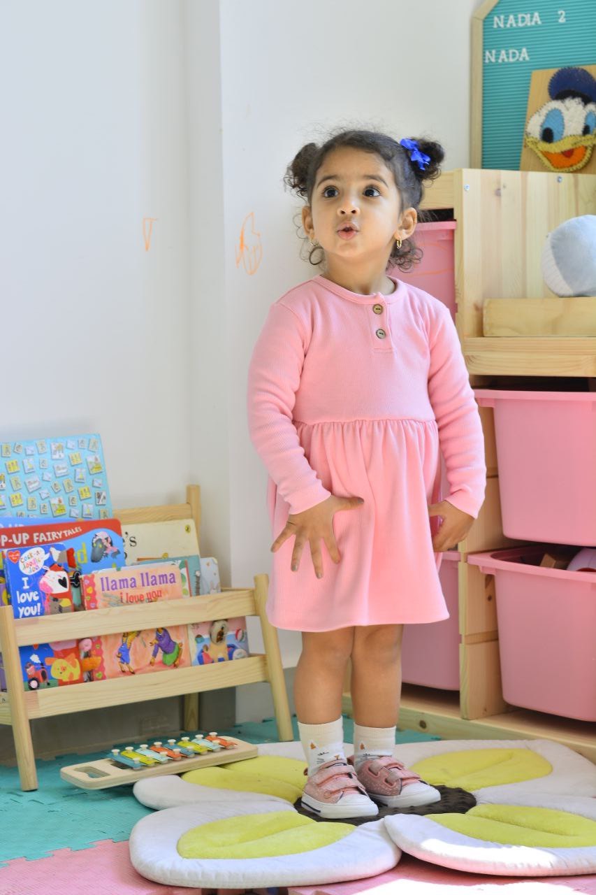 Long Sleeve Button Ribbed Organic Cotton Dress