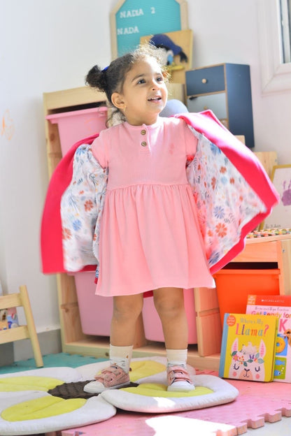 Quilted Coat with soft floral print