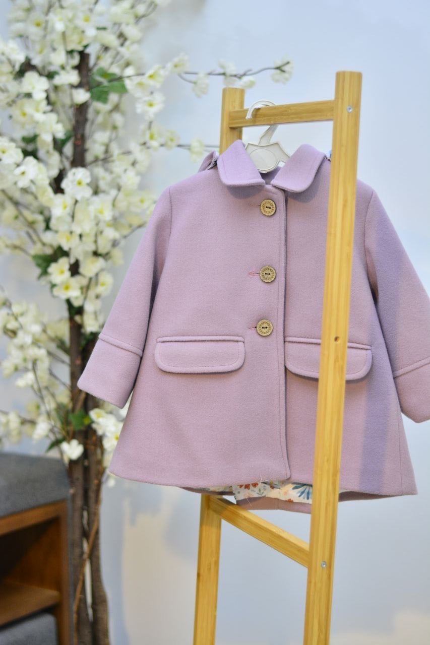 Quilted Coat with soft floral print